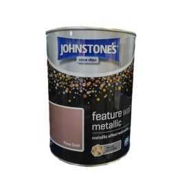 Buy A Johnstones Feature Wall Metallic Paint - Rose Gold 1.25L Online