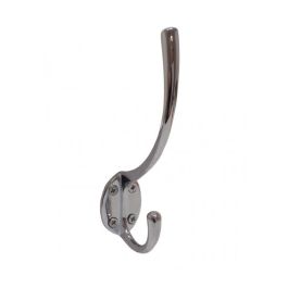 Buy a Chrome Plated Solid Brass Hat & Coat Hook - 125mm Online in