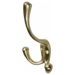 Coat Hooks in Polished Brass with Double Hook - Handle King Ireland