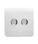 2 Gang Rotary LED Dimmer Light Switch 150W