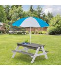 3 in 1 Children's Picnic Table with Parasol