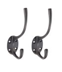 Basta Black Hat & Coat Hook - Pack of 2