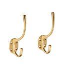 Basta Brass Hat & Coat Hook - Pack of 2