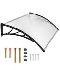 Black Plastic Rainproof Canopy 120x90cm