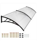 Black Plastic Rainproof Canopy 240x90cm