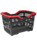 Black Shopping Basket with Red Handle 