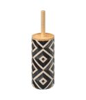 Canvas Black and Beige Toilet Brush