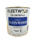 Fleetwood Oil Based Satinwood Paint - Brilliant White 2.5L