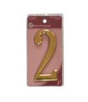 Gold Effect Numeral 2 - 75mm 