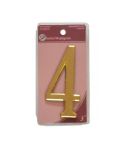 Gold Effect Numeral 4 - 75mm 