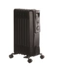 Kingavon 7 Fin Black Slimline Oil Filled Radiator - 1.5Kw 