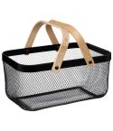 Mayaj Metal Rectangular Basket - Black