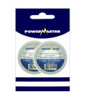 Powermaster Pvc Insulating Tape White 10m 19mm - Pack 2