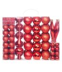 Red Christmas Tree decoration - 112 piece