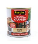 Rustins Quick Drying Polyurethane Varnish Gloss Clear 500ml 