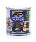 Rustins Quick Drying Polyurethane Varnish Satin Ebony 250ml