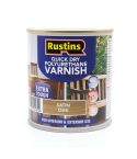 Rustins Quick Drying Polyurethane Varnish Satin Oak 500ml