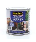 Rustins Quick Drying Polyurethane Varnish Satin Walnut 250ml