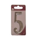 Silver Effect Numeral 5 - 75mm 