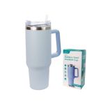 Stainless Steel Insulated 40Oz Cup With Straw - Blue