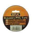 Stuk Black Builders PVC Tape - 50mm X 33m 