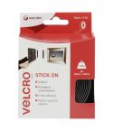 Velcro Hook-and-loop tape stick-on Hook and loop pad  20mm x 20 mm Black 2.5 m