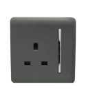 Trendi 1 Gang 13Amp Switched Socket Charcoal