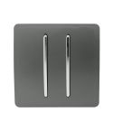 Trendi 2 Gang 2 Way Switch Charcoal