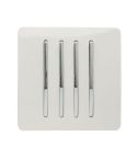 Trendi 4 Gang 2 Way Light Switch - White 