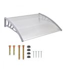 White Plastic Rainproof Canopy 120 x 90cm