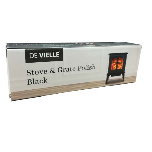 De Vielle Black Stove & Grate Polish Tube 100ml, Fireside Accessories, Household