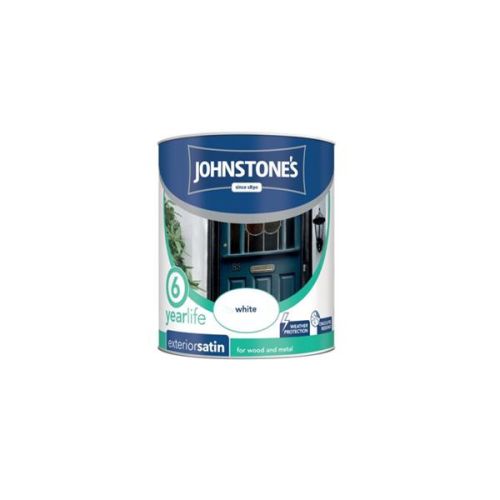 Johnstone's Satin Paint for Wood and Metal - Black / 750ml