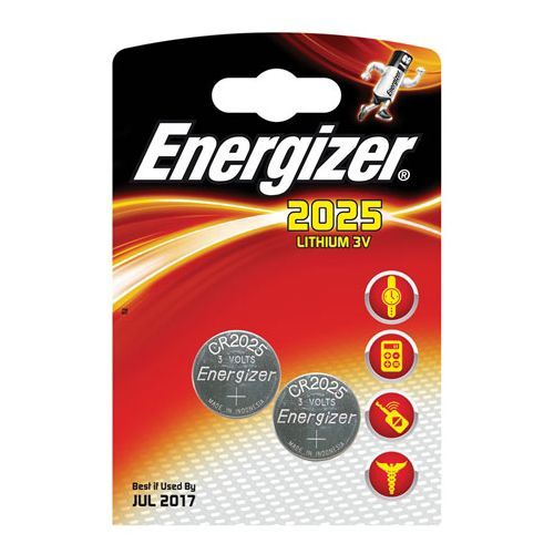 Energizer CR2025 3V Lithium Coin Battery 10 Pack (2 Packs of 5)