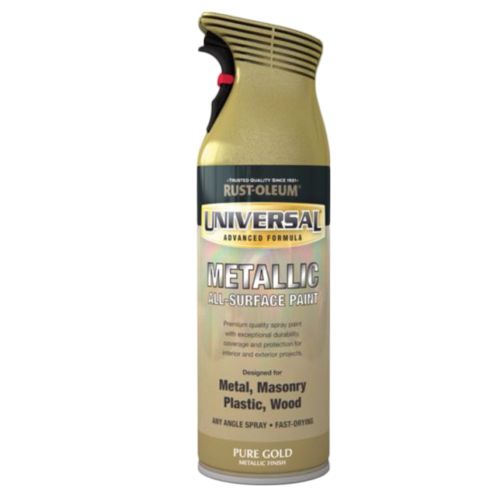 Rust-Oleum Painter's Touch Gold effect Multi-surface Decorative spray paint,  150ml