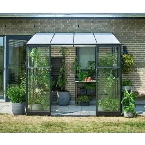 Buy the The Halls Qube Lean-to Range of Greenhouses (Includes Base) online  in Ireland at