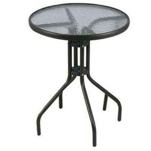 black glass top patio table