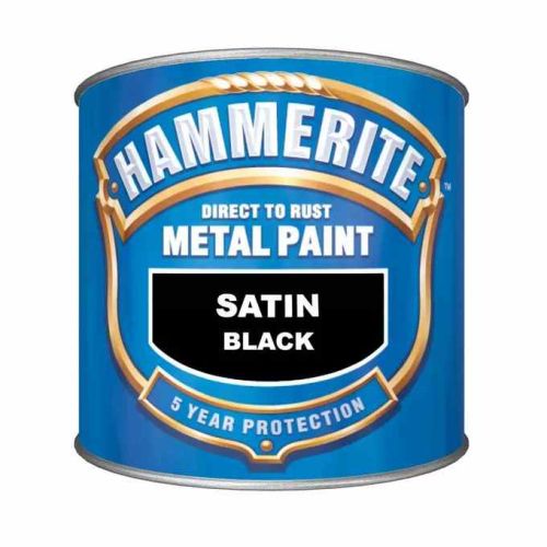 Hammerite Metal Paint Smooth Black 250ml