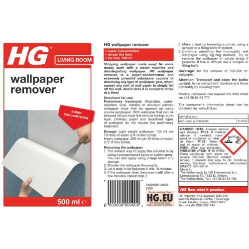 Buy a HG Tough Job Wallpaper Remover - 500ml Online in Ireland at