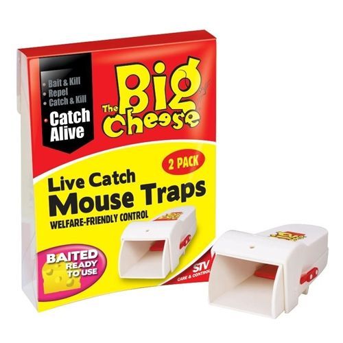 Big Cheese Live Catch Mouse Traps 2 Pack {STV155}