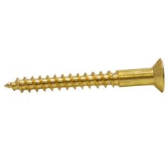 SC Slotted Brass Woodscrew with Countersunk Head - 1 1/4" x 6