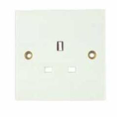 1 Gang 13 Amp Unswitched Socket White