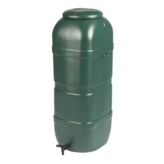 Slim Space Saver Green 100L Water Butt - With Lid & Tap