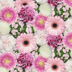 Pink Flower Design Self Adhesive Contact 1m x 45cm