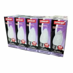 Eveready 40W Rough Service Opal Candle E27/ ES Light Bulb  - Pack Of 10