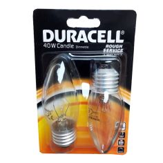 Eveready 40W Incandescent Clear Candle E27/ ES Lightbulb - Pack Of 2