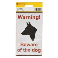 Centurion Warning Beware Of The Dog Sign - 89 x 150mm Pack Of 2