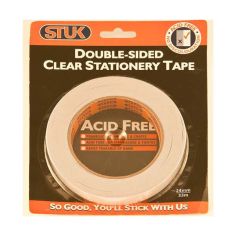 Stuk Double Sided Clear Stationary Tape - 24mm x 33m