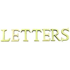 Pin Fix Letters A - Z Polished Brass 2" (50mm)