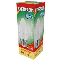 Eveready LED Candle 6W 470lm Warm White 3000k E27