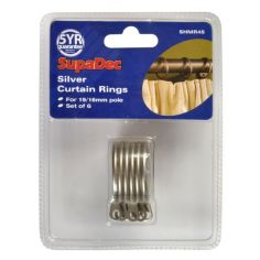 Silver Curtain Rings (